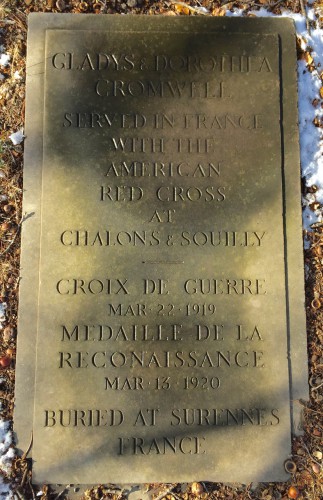 This stone, flush with the ground, details their history, including the awards they received for their service.