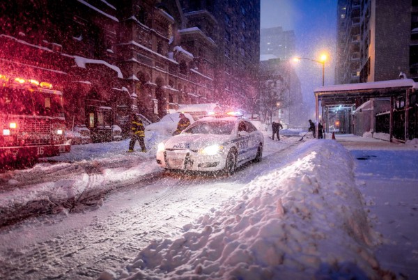 Here Christopher took a snow scene in New York City--a subject captured by thousands in a pedestrian way--and made it something special.